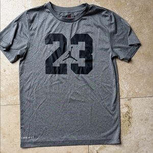 Jordan Gray and Black 23 Graphic Tee